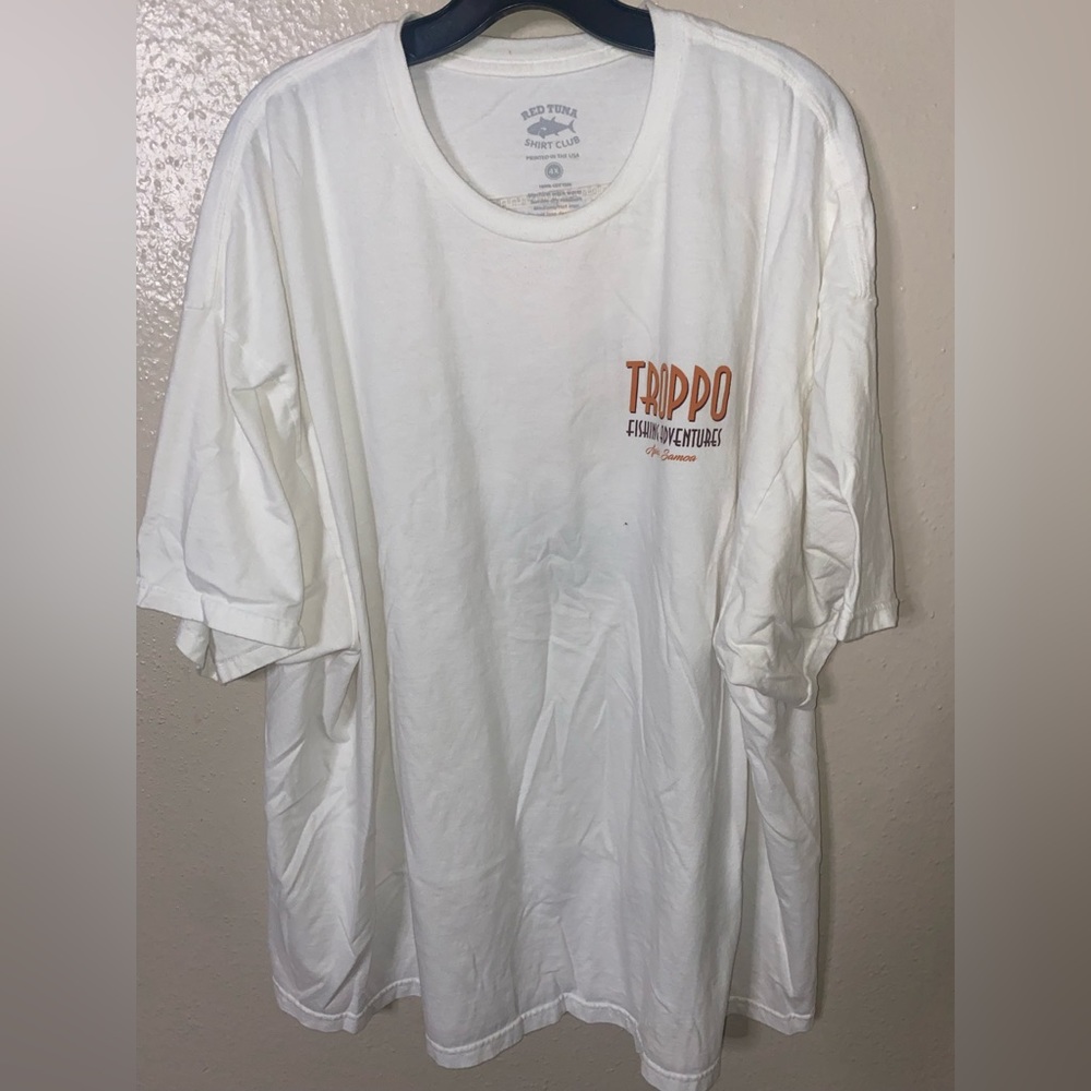 Red tuna shirt Troppo fishing adventures size 4XL